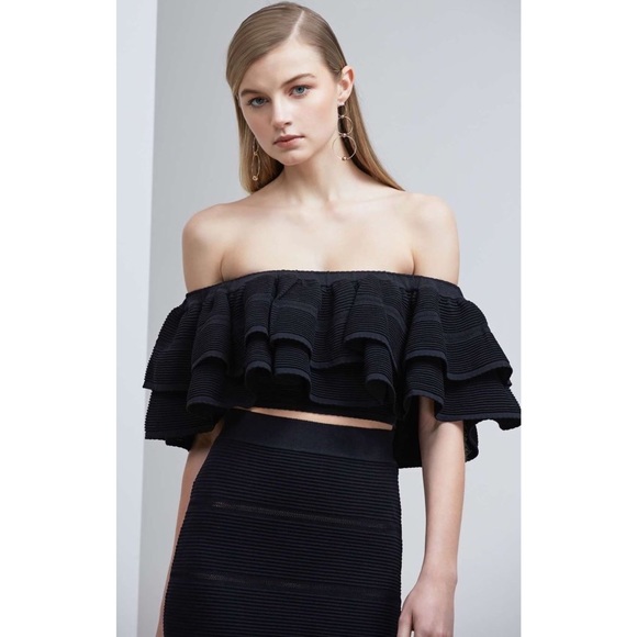 KEEPSAKE the Label Tops - 🆕 KEEPSAKE Off the Shoulder Ruffle Crop Top